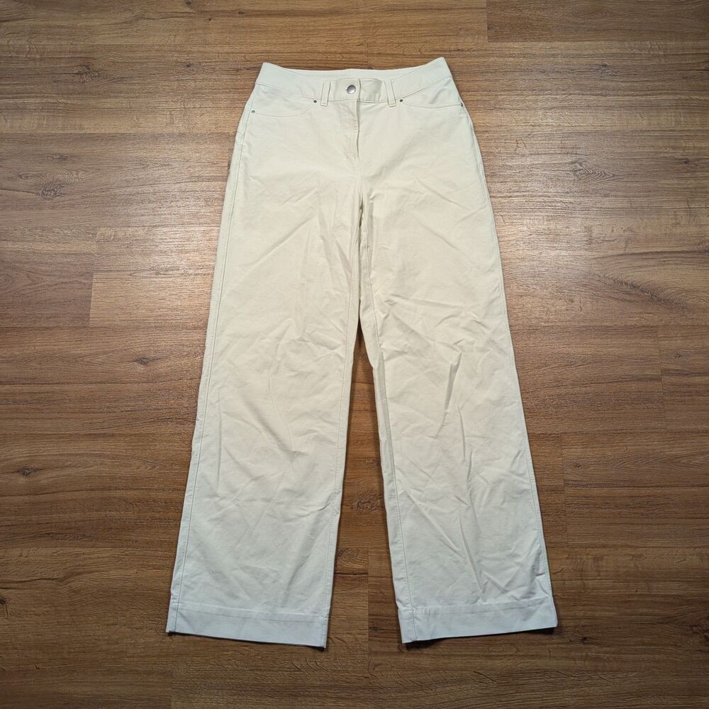 Lululemon City Sleek 5 Pocket Pants Women’s Size 27 White Wide Leg High Rise